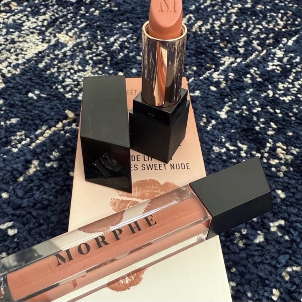 Morphe Single AF Lipstick and Sweet Tea Gloss and Gold Liner Trio Set